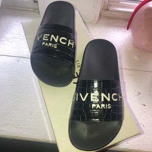 Authentic Givenchy Logo Croc slides